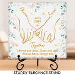 I Love You Forever And Always - Couple Personalized Custom Square Shaped Stone With Stand - Christmas Gift For Husband Wife, Anniversary, First Christmas