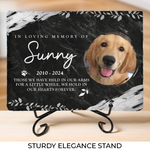 Custom Pet Photo Memorial Gifts for Dog Lovers - Personalized Stone With Stand