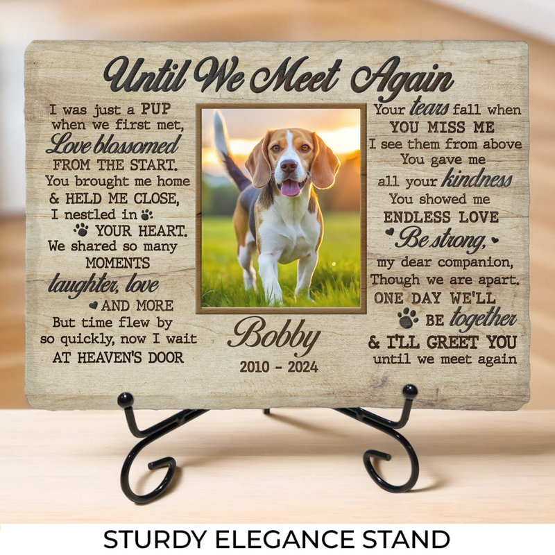 Memo Pet Personalized Custom Rectangle Shaped Stone With Stand - AMZ, New Arrival