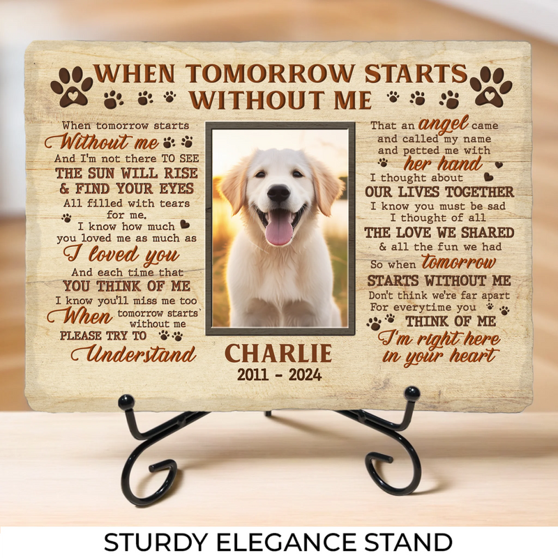 Pet Personalized Custom Rectangle Shaped Stone With Stand New Arrival, AMZ