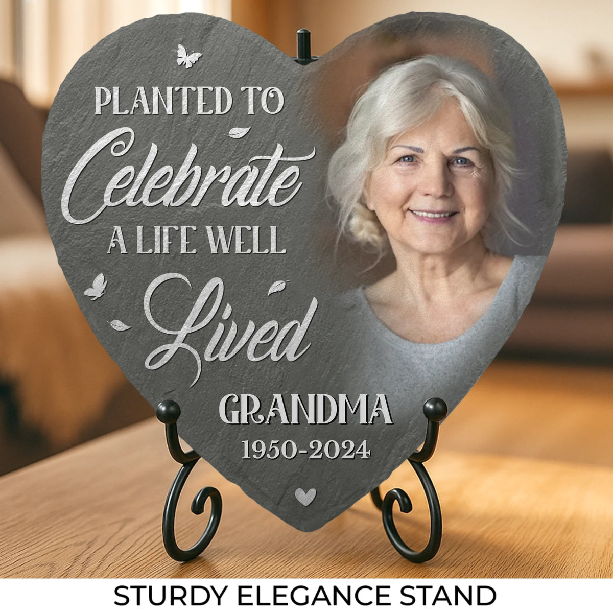 Custom Photo A Piece Of Your Heart Will Always Be With Us - Memorial Personalized Custom Heart Shaped Memorial Stone - Sympathy Gift For Family Members