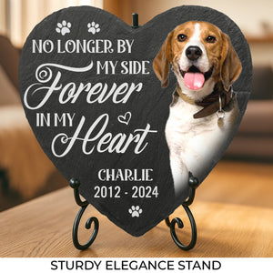 Custom Photo Always In My Thoughts - Memorial Personalized Custom Heart Shaped Memorial Stone - Sympathy Gift For Pet Owners, Pet Lovers