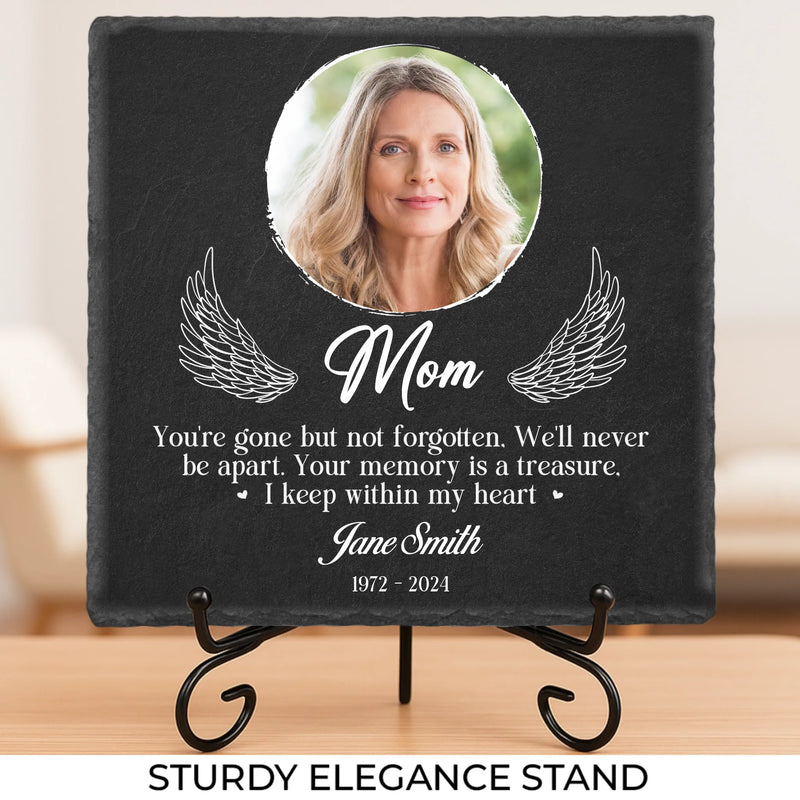 Custom Photo To Live In The Hearts - Memorial Personalized Custom Square Shaped Memorial Stone - Sympathy Gift For Family Members