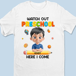 T-shirt personnalisé pour enfants - Cadeaux de rentrée scolaire personnalisés pour enfants - Intelligents, forts et curieux