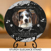 Custom Photo Forever In My Heart - Memorial Personalized Custom Round Shaped Stone With Stand - Sympathy Gift For Pet Owners, Pet Lovers