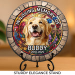 Custom Pet Photo Dog Memorial Gifts - Personalized Stone With Stand