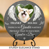 Custom Photo Your Spirit Will Always Remain With Me - Memorial Personalized Custom Round Shaped Stone With Stand - Sympathy Gift For Pet Owners, Pet Lovers