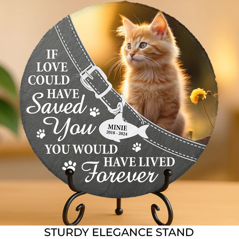 Custom Photo A Loyal Friend, A Gentle Spirit - Memorial Personalized Custom Round Shaped Stone With Stand - Sympathy Gift For Pet Owners, Pet Lovers