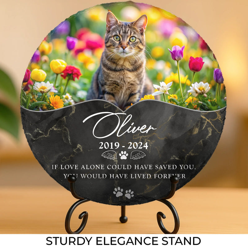 Custom Photo You Would Have Lived Forever - Memorial Personalized Custom Round Shaped Stone With Stand - Sympathy Gift For Pet Owners, Pet Lovers