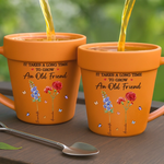 Custom Plant Pot Ceramic Mug - Personalized Best Friend Birthday Gifts For Best Friends, Gardeners - It Takes A Long Time To Grow An Old Friend -  Flower Pot Mug