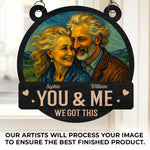 Custom Photo Window Hanging Suncatcher Ornament - Personalized Anniversary Wedding Gifts For Couple, Husband, Wife - Love That Lasts