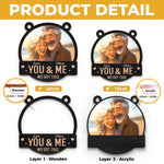 Custom Photo Window Hanging Suncatcher Ornament - Personalized Anniversary Wedding Gifts For Husband And Wife, Him And Her - Love Grows Stronger With Time