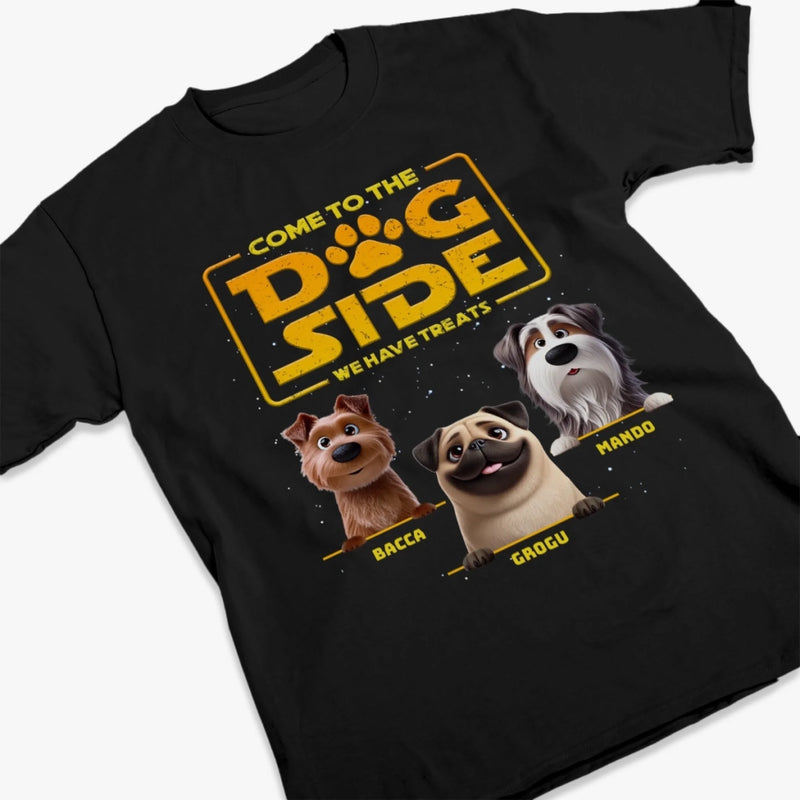 Custom Unisex T-shirt, Premium T-shirt, Hoodie - Personalized Birthday Gifts For Dog Lovers, Dog Dads, Dog Moms - Welcome To The Bark Side
