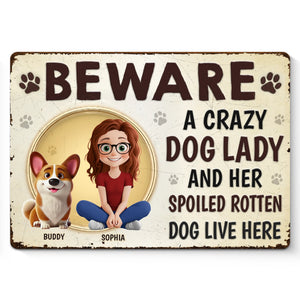 Plaque décorative personnalisée en métal - Cadeaux d'anniversaire personnalisés pour les amoureux des chiens, papa et maman - Aimez-moi, aimez mes chiens