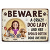 Plaque décorative personnalisée en métal - Cadeaux d'anniversaire personnalisés pour les amoureux des chiens, papa et maman - Aimez-moi, aimez mes chiens