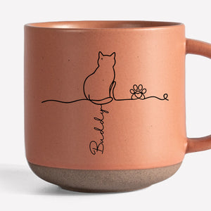 Mug en céramique imprimé personnalisé - Cadeau de condoléances personnalisé pour animaux de compagnie - Minimaliste, amour maximal