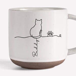 Mug en céramique imprimé personnalisé - Cadeau de condoléances personnalisé pour animaux de compagnie - Minimaliste, amour maximal