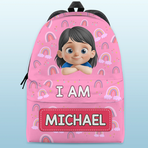 Sac à dos personnalisé pour enfants - Cadeaux de rentrée scolaire personnalisés pour enfants - Manger, jouer, construire, répéter