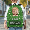 Sac à dos personnalisé pour enfants - Cadeaux de rentrée scolaire personnalisés pour enfants - Manger, jouer, construire, répéter