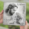 Custom Photo Welcome Home - Memorial Personalized Custom Square Shaped Stone With Stand - Sympathy Gift For Family Members