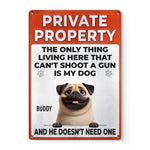 Custom Home Decor Metal Sign - Personalized  Birthday Gifts For Dog Lovers, Dog Dad And Mom - Knock At Your Own Risk