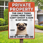 Custom Home Decor Metal Sign - Personalized  Birthday Gifts For Dog Lovers, Dog Dad And Mom - Knock At Your Own Risk