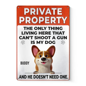Plaque décorative personnalisée en métal - Cadeaux d'anniversaire personnalisés pour les amoureux des chiens, papas et mamans - Frappez à vos risques et périls