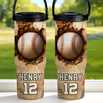 Custom Kids 30oz Tumbler With Handle - Personalized Back To School Gifts For Kids - Swing Hard, Play Like Pros