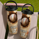 Custom Kids 30oz Tumbler With Handle - Personalized Back To School Gifts For Kids - Swing Hard, Play Like Pros