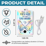 Custom Acrylic Keychain With Voice Recorder - Personalized Anniversary Wedding Gifts For Couple, Husband, Wife - Our Love, Our Journey