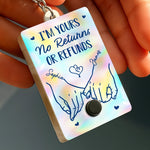 Custom Acrylic Keychain With Voice Recorder - Personalized Anniversary Wedding Gifts For Couple, Husband, Wife - Our Love, Our Journey