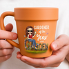Custom Plant Pot Ceramic Mug - Personalized Garden Gifts For Gardeners - Gardener Of The Year Award - Flower Pot Mug