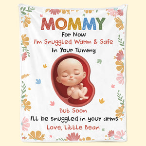 Couverture personnalisée - Cadeaux personnalisés pour baby shower, révélation du sexe du bébé pour les nouvelles mamans, les nouveaux papas et les nouveaux parents - Blotti dans votre amour, toujours