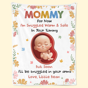 Couverture personnalisée - Cadeaux personnalisés pour baby shower, révélation du sexe du bébé pour les nouvelles mamans, les nouveaux papas et les nouveaux parents - Blotti dans votre amour, toujours
