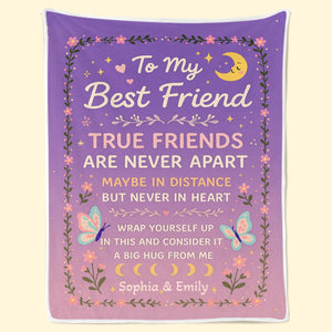 Couverture personnalisée - Cadeaux d'anniversaire personnalisés pour meilleure amie pour femme - Enveloppez-vous dans mon câlin