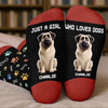 Custom Crew Socks - Personalized Birthday Gifts For Dog Lovers, Dog Dad And Mom - My Dog, My Therapist