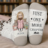 Chaussettes personnalisées - Cadeaux littéraires personnalisés pour les amoureux des livres, les rats de bibliothèque et les lecteurs - Vivre ma meilleure vie littéraire