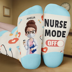 Custom Crew Socks - Personalized Birthday Gifts For Nurse - Nurse Mode