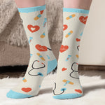Custom Crew Socks - Personalized Birthday Gifts For Nurse - Nurse Mode