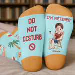 Custom Crew Socks - Personalized Retirement Gifts For Women, Men - I'm Retired