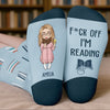 Chaussettes personnalisées - Cadeaux littéraires personnalisés pour les amoureux des livres, les rats de bibliothèque et les lecteurs - Ne gâchez pas mon enthousiasme de lecture