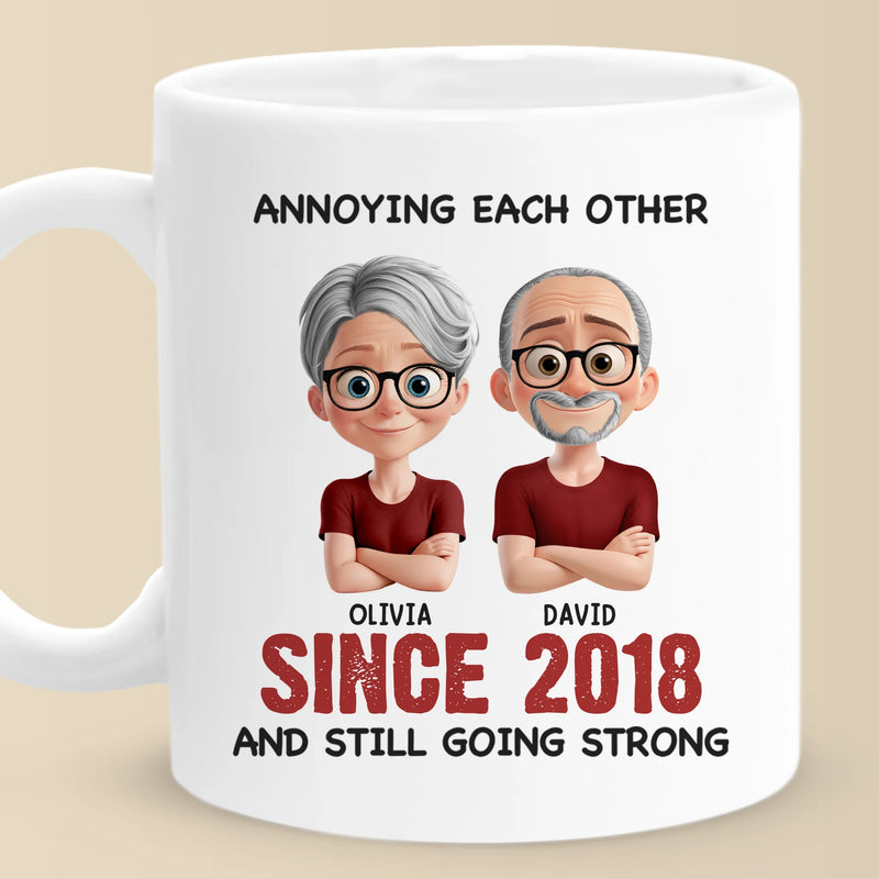 Custom Mug - Personalized Anniversary Wedding Gifts For Husband And Wife, Him And Her - Your Daily Dose Of Mischief
