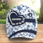 Custom Hat, All Over Print Classic Cap - Personalized Birthday Gifts For Mom, Grandma - Floral Love For Grandma Always