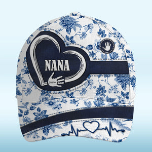 Chapeau personnalisé, casquette classique à imprimé intégral - Cadeaux d'anniversaire personnalisés pour maman et grand-mère - Amour floral pour grand-mère toujours