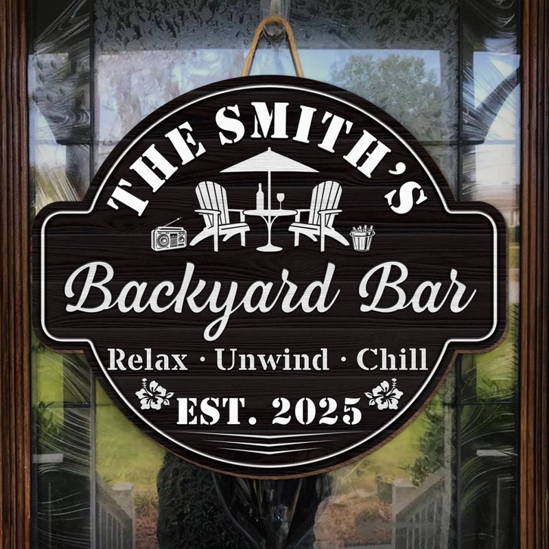 Custom Wood Sign - Personalized Summer Vacation And Travel Gifts For Women, Men, Family - Welcome To Our Backyard Paradise