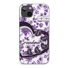 Coque de téléphone transparente personnalisée avec effet gonflable en 3D - Cadeaux d'anniversaire personnalisés pour maman et grand-mère - L'amour de grand-mère ne s'estompe jamais