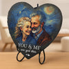 Custom Photo Heart Shaped Stone With Stand - Personalized Anniversary Wedding Gifts For Husband And Wife, Him And Her - You And Me, We Got This