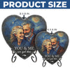 Custom Photo Heart Shaped Stone With Stand - Personalized Anniversary Wedding Gifts For Husband And Wife, Him And Her - You And Me, We Got This