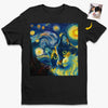 Custom Photo Unisex T-shirt, Premium T-shirt, Hoodie - Personalized Birthday Gifts For Dog Cat Lovers, Dog Dad And Mom, Cat Owners - Whiskers In A Whirl Of Stars