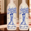 Custom Bottle Lamp - Personalized Anniversary Wedding Gifts For Husband And Wife, Him And Her - Roots Of Love Run Deep